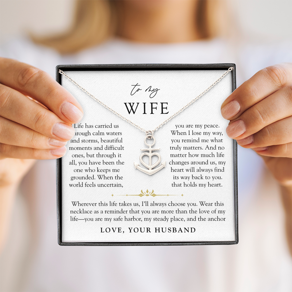 To My Wife | You're My Anchor Necklace