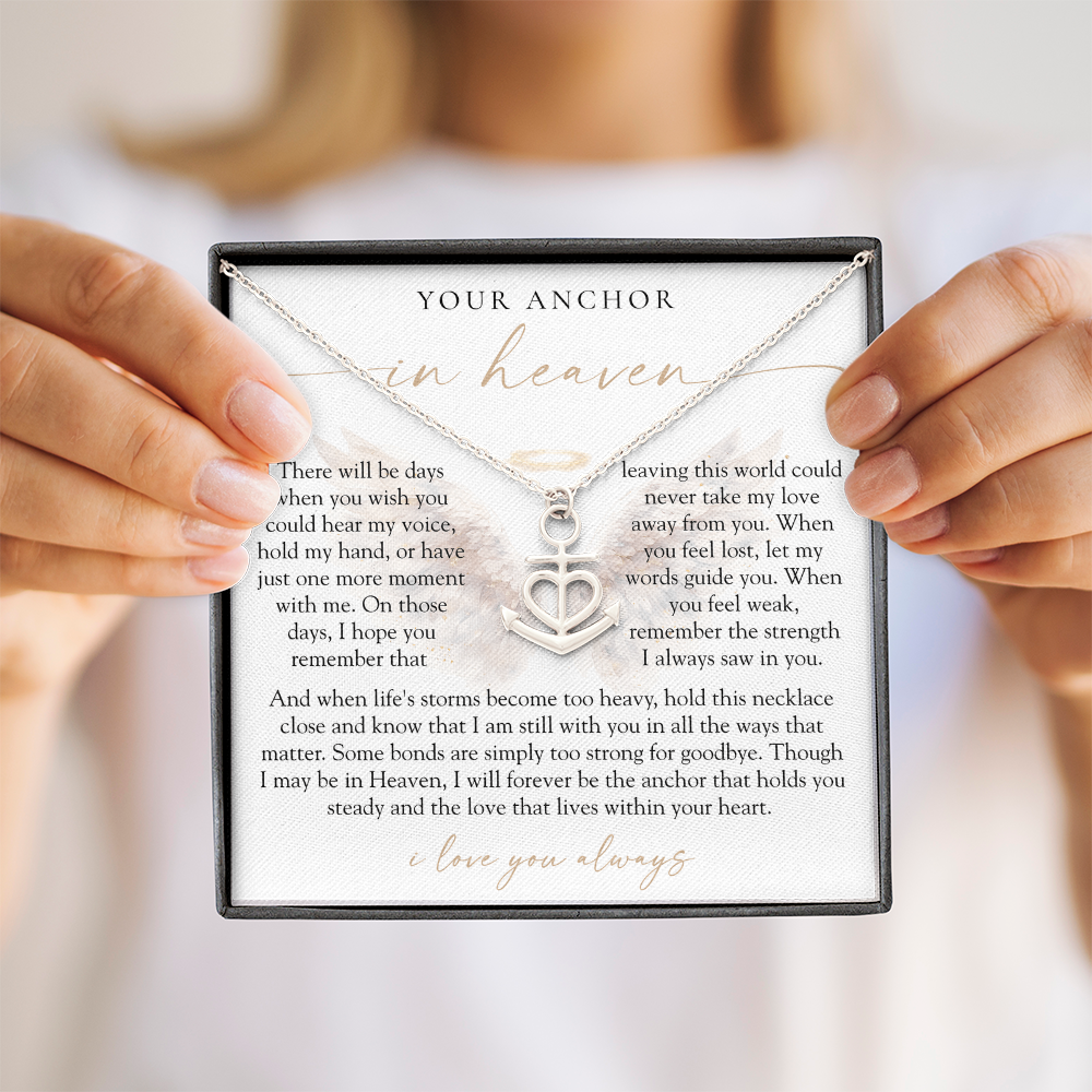 Anchor In Heaven Memorial Necklace