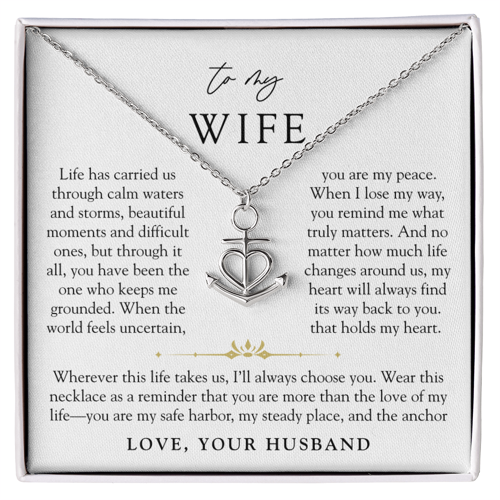 To My Wife | You're My Anchor Necklace