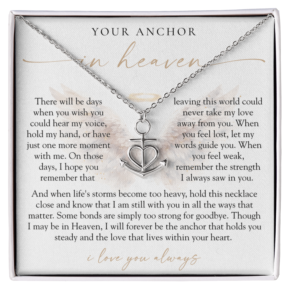 Anchor In Heaven Memorial Necklace