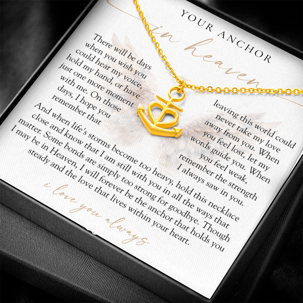 Anchor In Heaven Memorial Necklace
