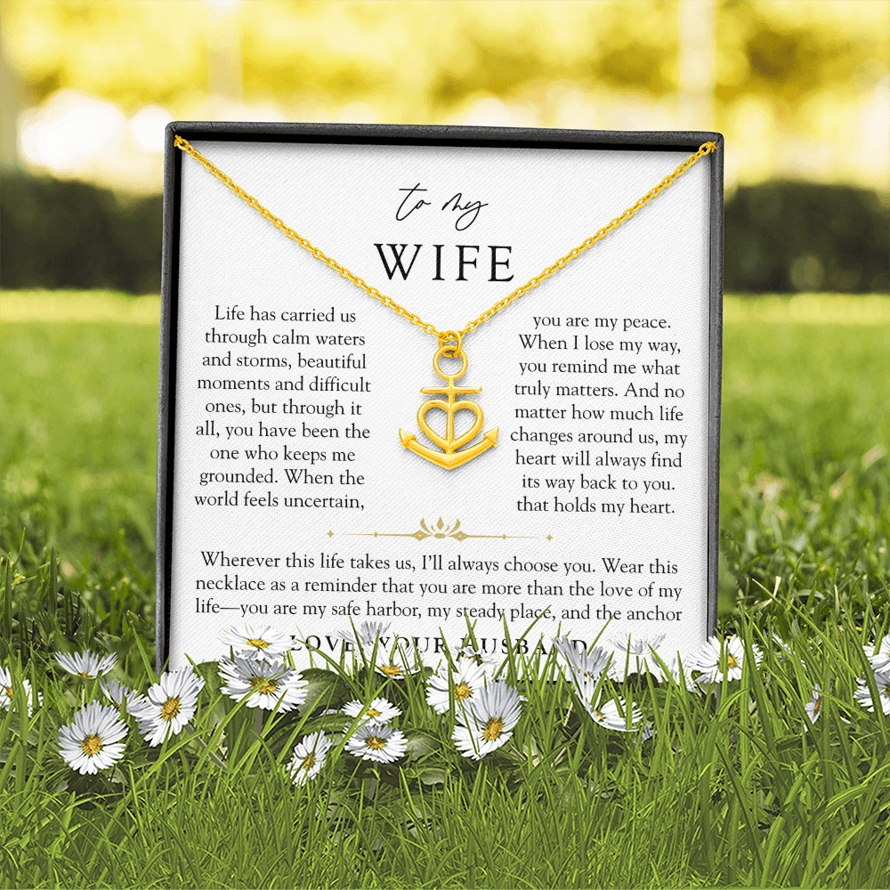 To My Wife | You're My Anchor Necklace