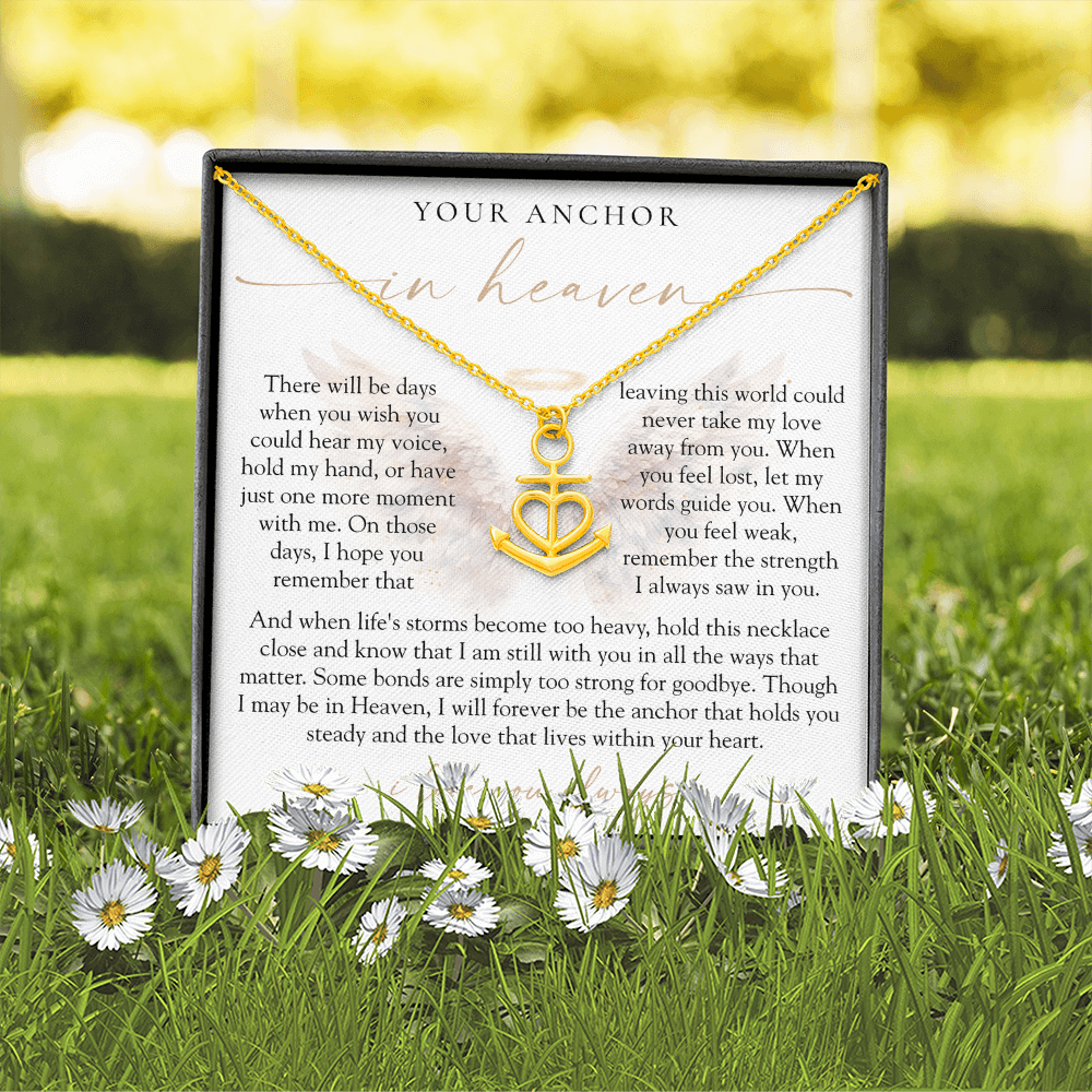 Anchor In Heaven Memorial Necklace