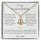 To Daughter From Dad Anchor Necklace | Safe Harbor