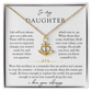 To My Daughter Anchor Necklace | Hold Fast