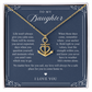 Daughter Anchor Necklace | When Life Gets Stormy Navy & Floral