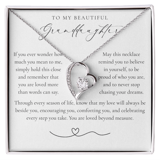 To My Granddaughter Heart Necklace | Loved Beyond Measure