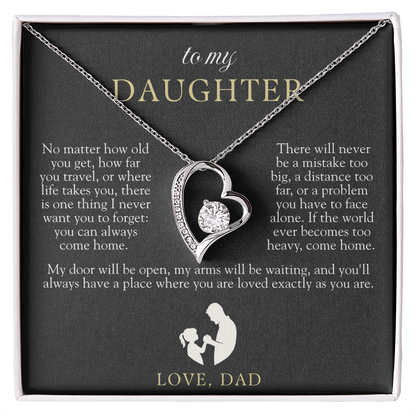 To My Daughter From Dad | Come Home Necklace