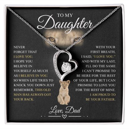 To My Daughter - Forever Love Necklace