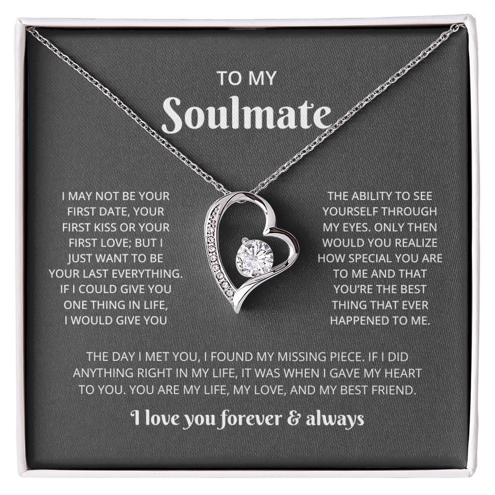 To My Soulmate Heart Necklace