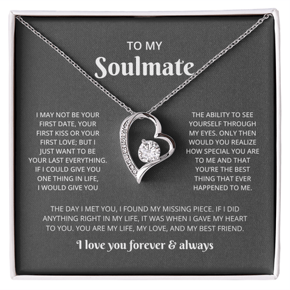 To My Soulmate Heart Necklace