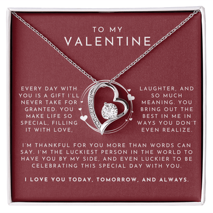 To My Valentine Heart Necklace