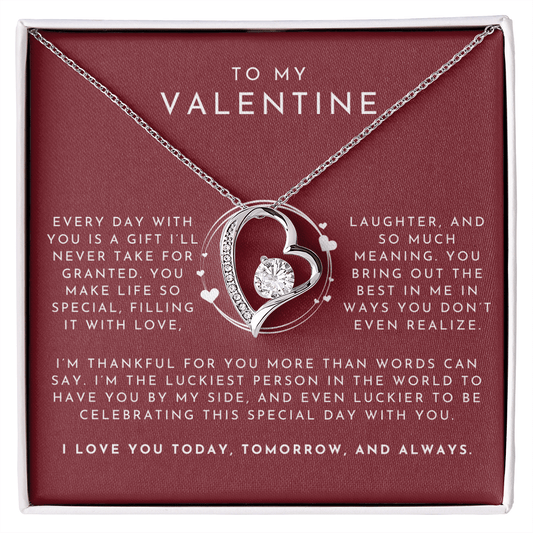 To My Valentine Heart Necklace