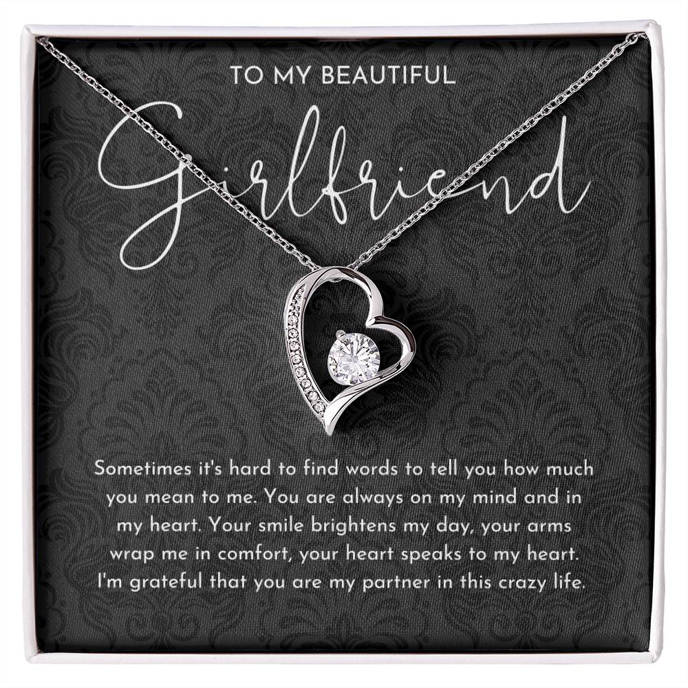 To My Girlfriend Heart Necklace