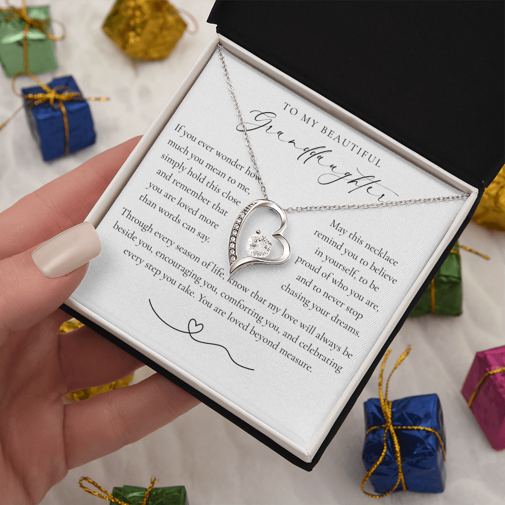 To My Granddaughter Heart Necklace | Loved Beyond Measure