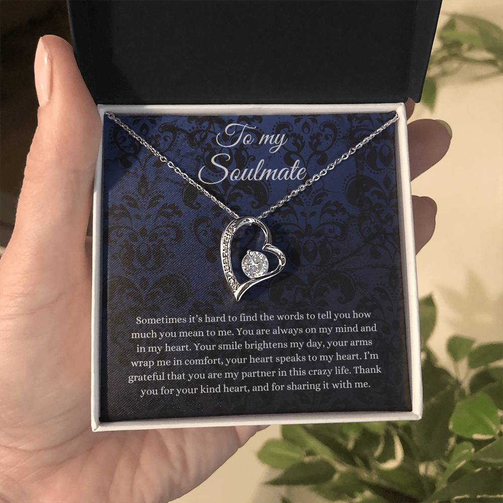 To My Soulmate Heart Necklace