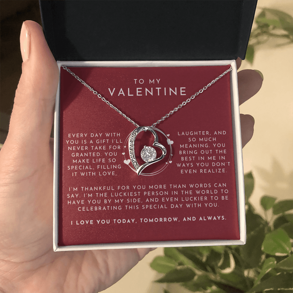 To My Valentine Heart Necklace