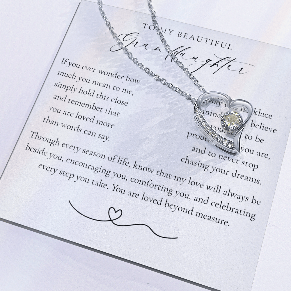 To My Granddaughter Heart Necklace | Loved Beyond Measure
