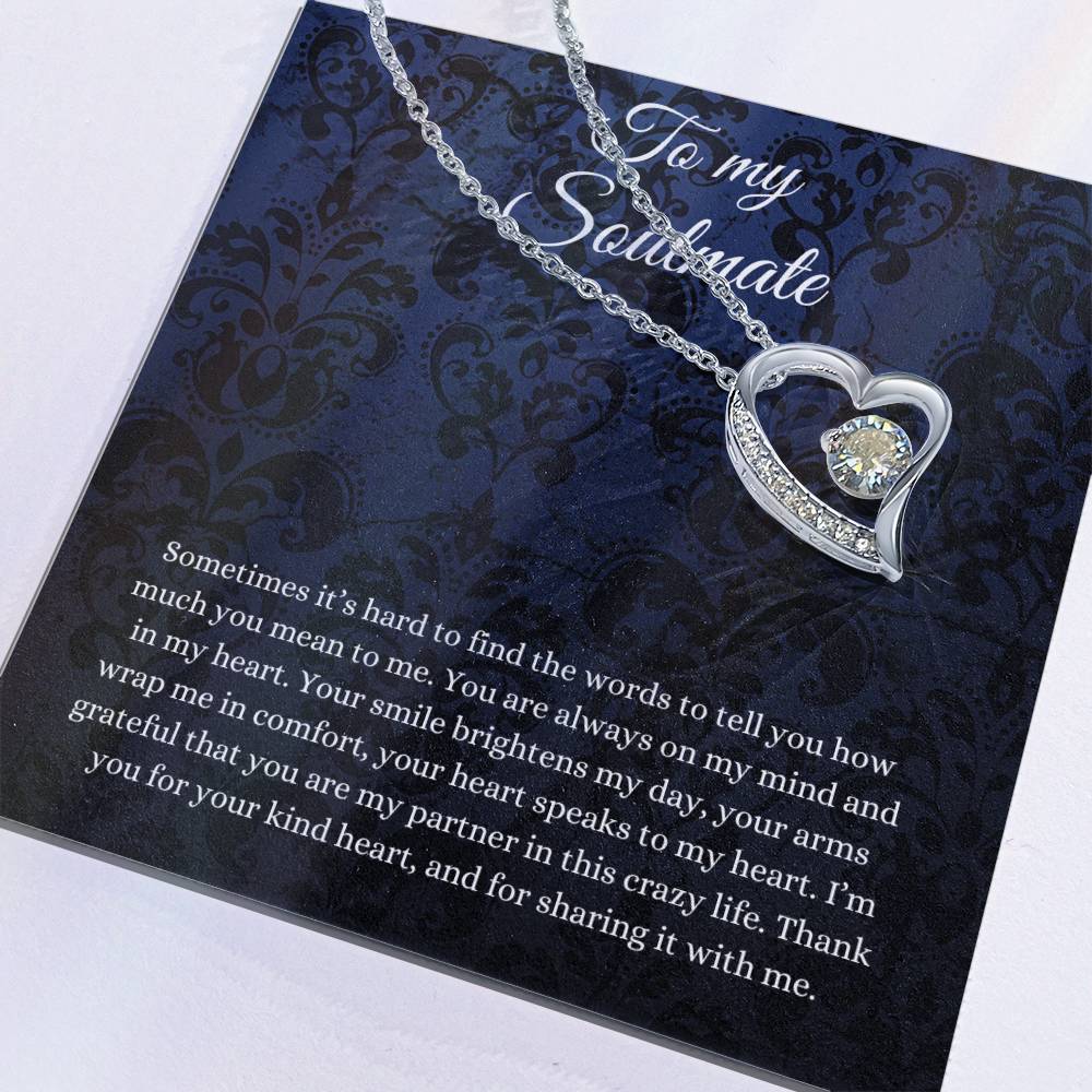 To My Soulmate Heart Necklace