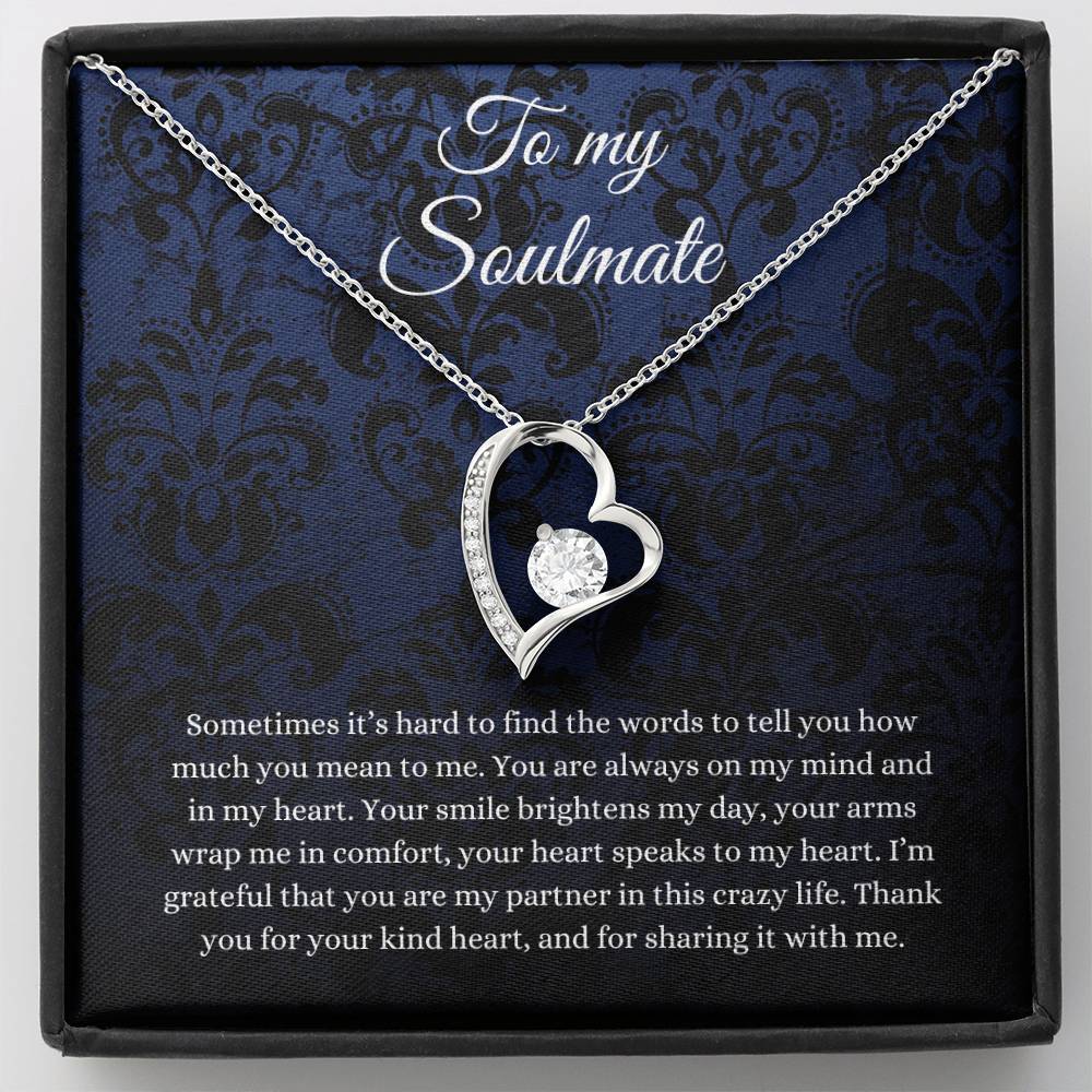 To My Soulmate Heart Necklace