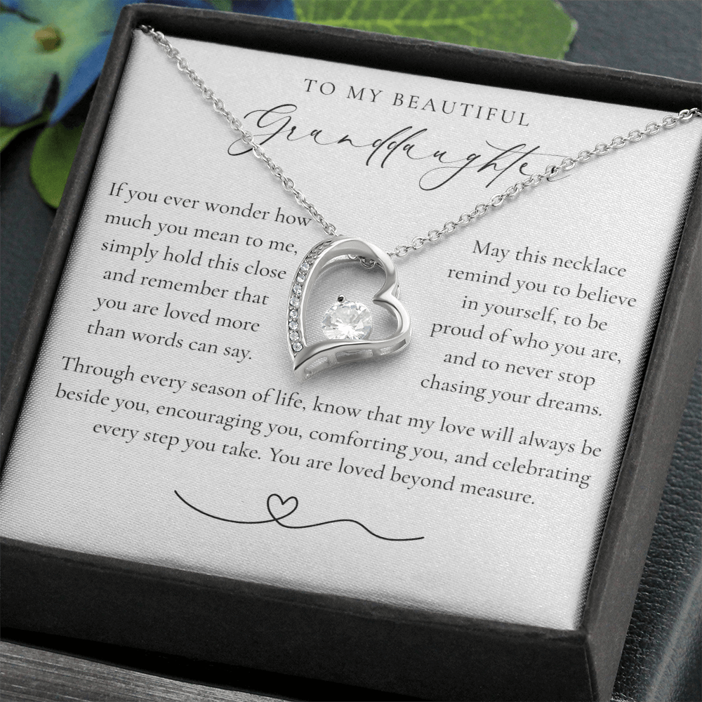To My Granddaughter Heart Necklace | Loved Beyond Measure