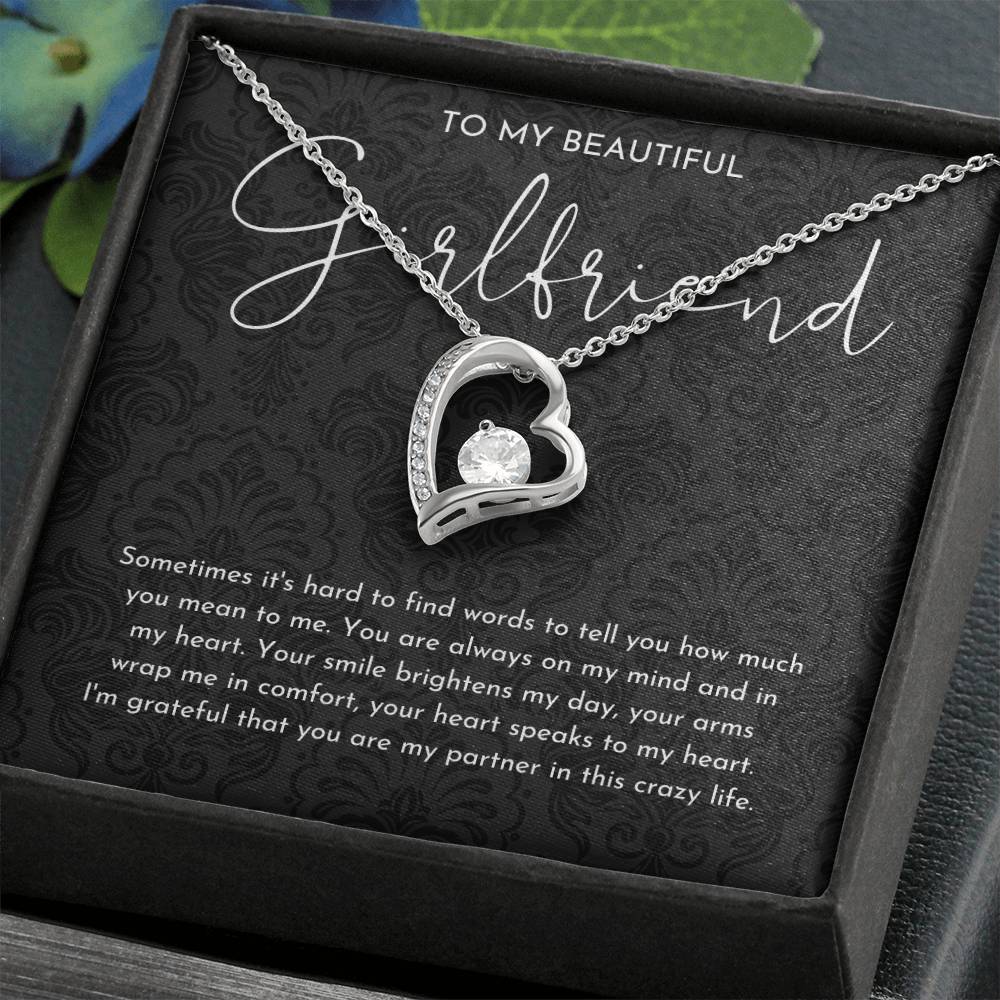 To My Girlfriend Heart Necklace