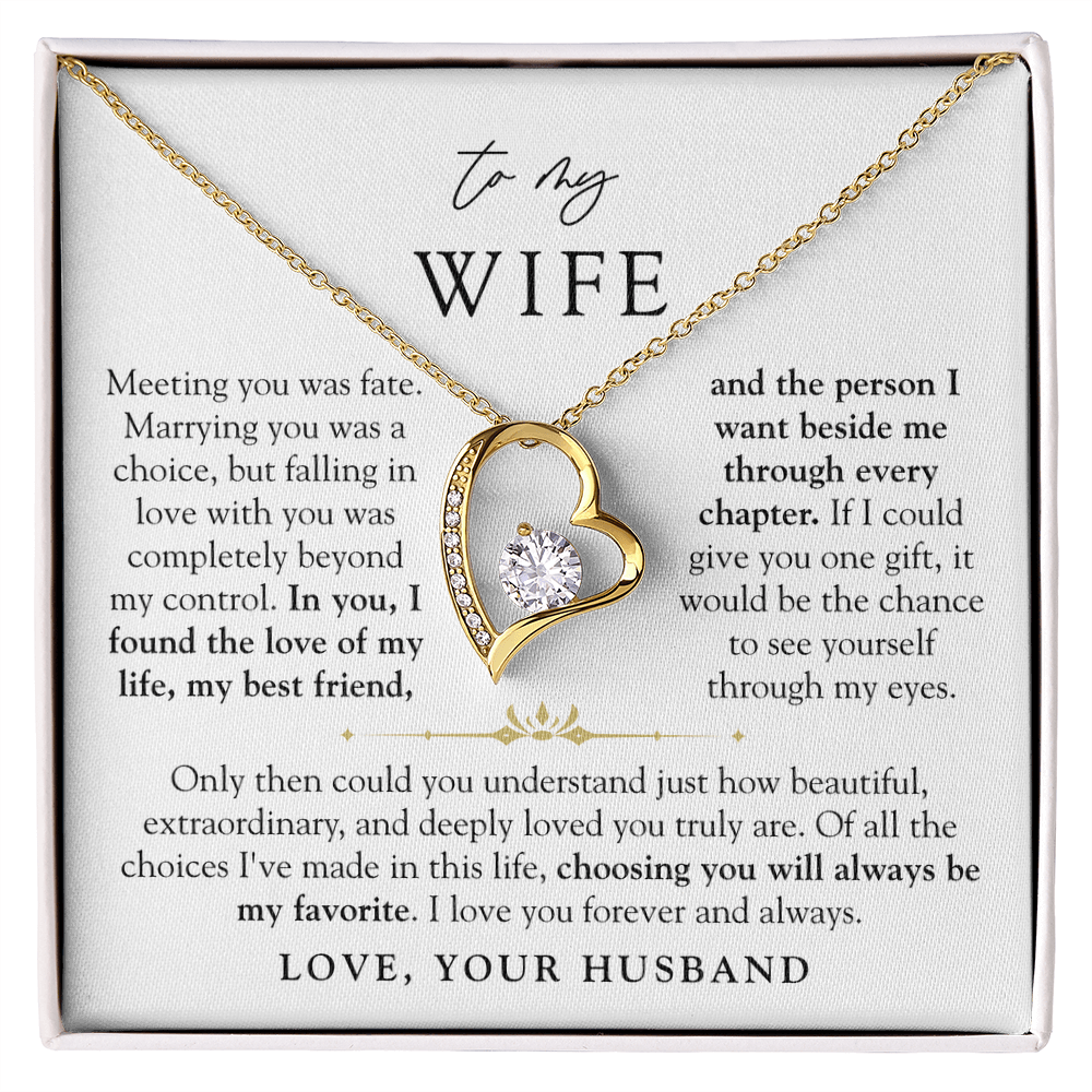 To My Wife | Love of My Life Heart Necklace