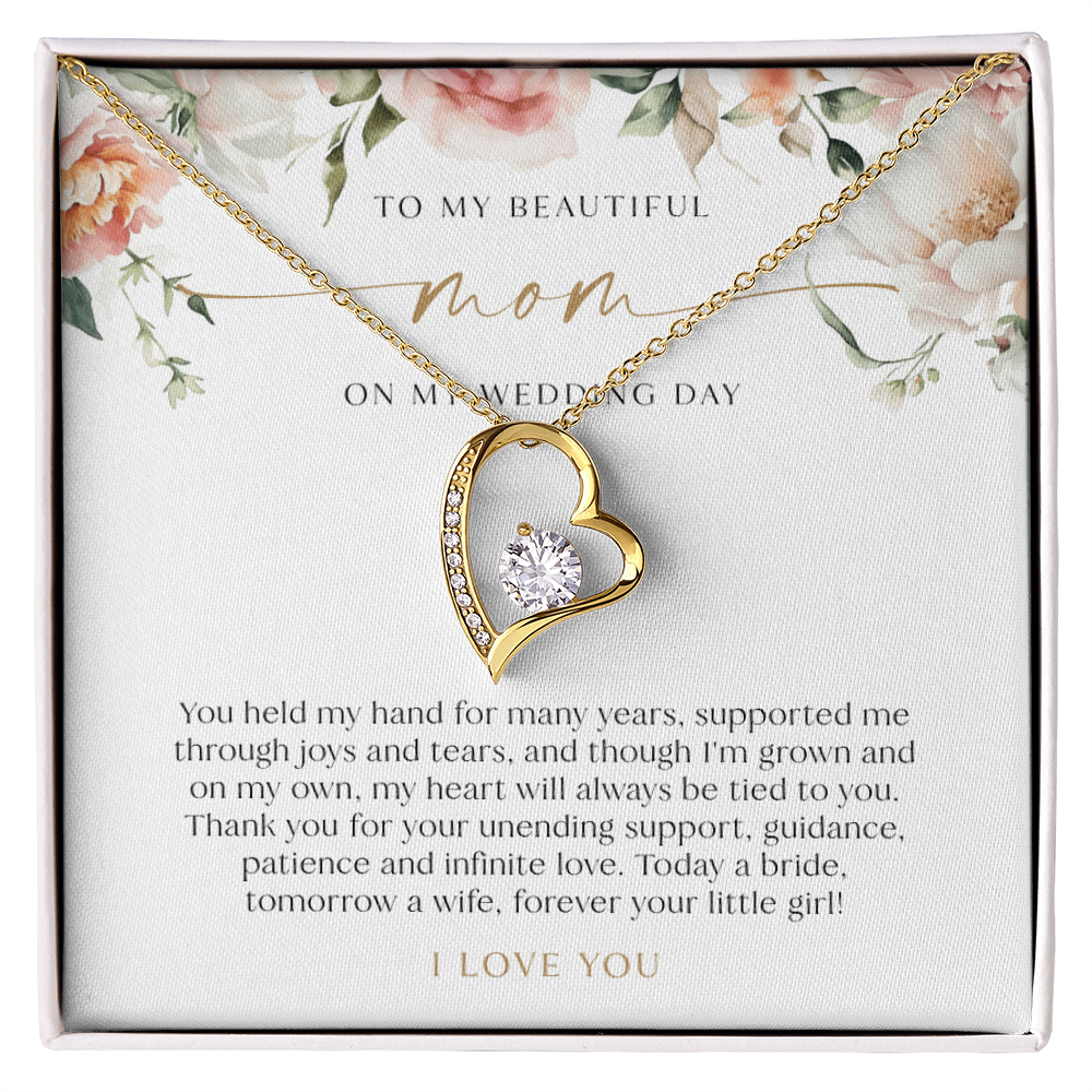 Mother Of The Bride Gift - Heart Necklace