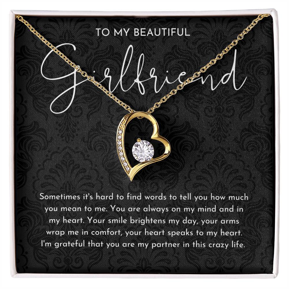 To My Girlfriend Heart Necklace