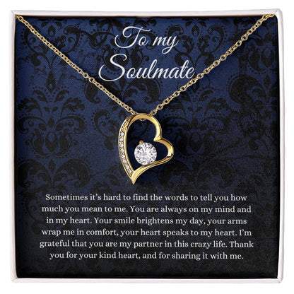 To My Soulmate Heart Necklace