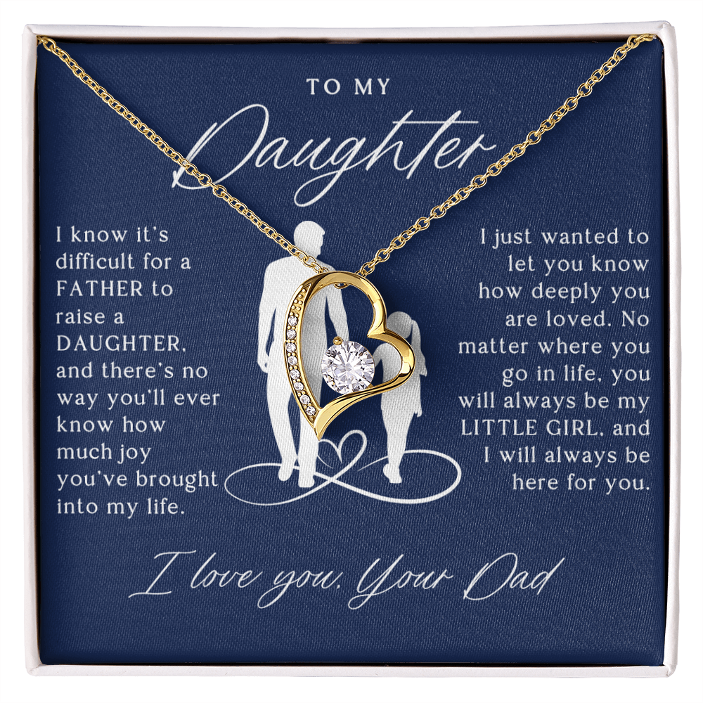 To My Daughter From Dad - Forever Love Necklace