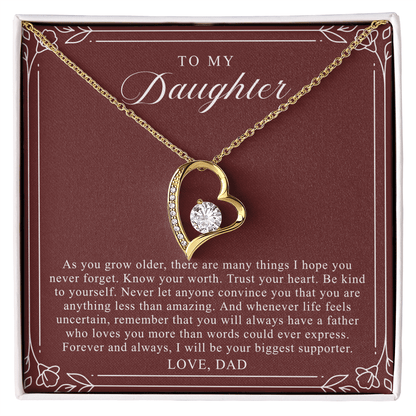 To My Daughter From Dad | Trust Your Heart Burgundy