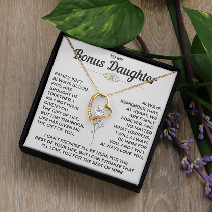 To My Bonus Daughter - Forever Love Necklace