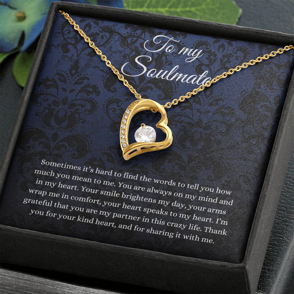 To My Soulmate Heart Necklace