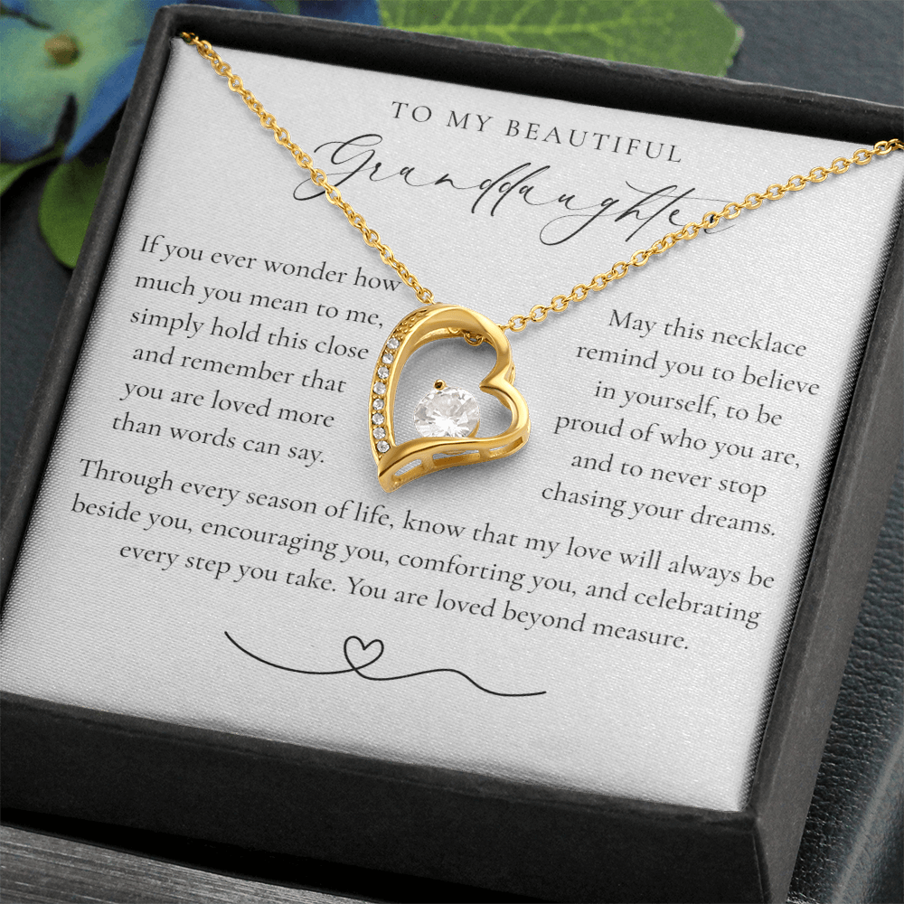 To My Granddaughter Heart Necklace | Loved Beyond Measure