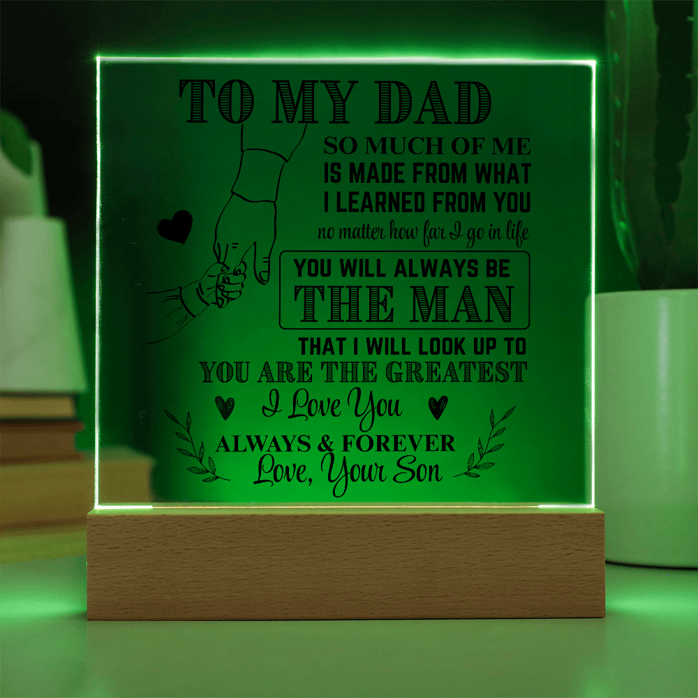 To My Dad From Son LED Acrylic
