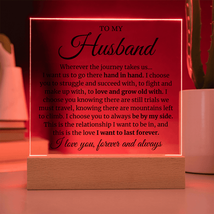 To My Husband LED Acrylic