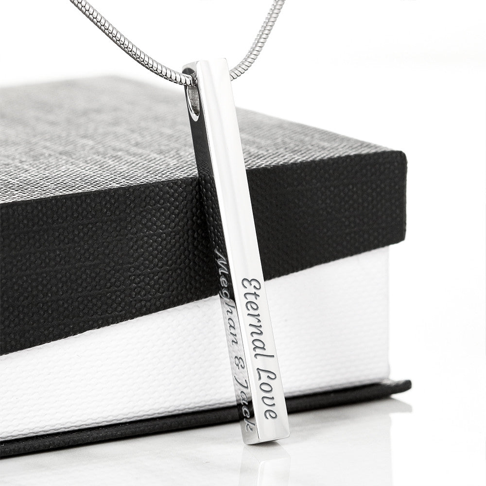 To My Daughter - Custom Horizontal Bar Necklace