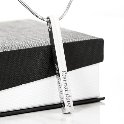 To My Daughter - Custom Horizontal Bar Necklace