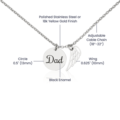To My Daughter From Dad | With You Always Memorial Necklace