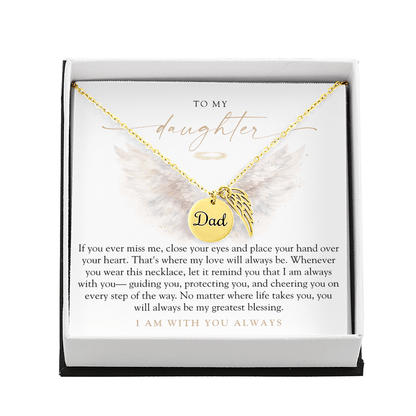 To My Daughter From Dad | With You Always Memorial Necklace