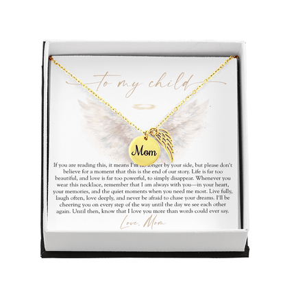 To My Child From Mom | Love Too Powerful Memorial Necklace