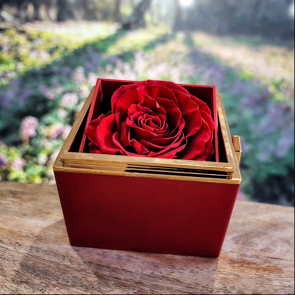 To My Mom Necklace With Rotating Rose