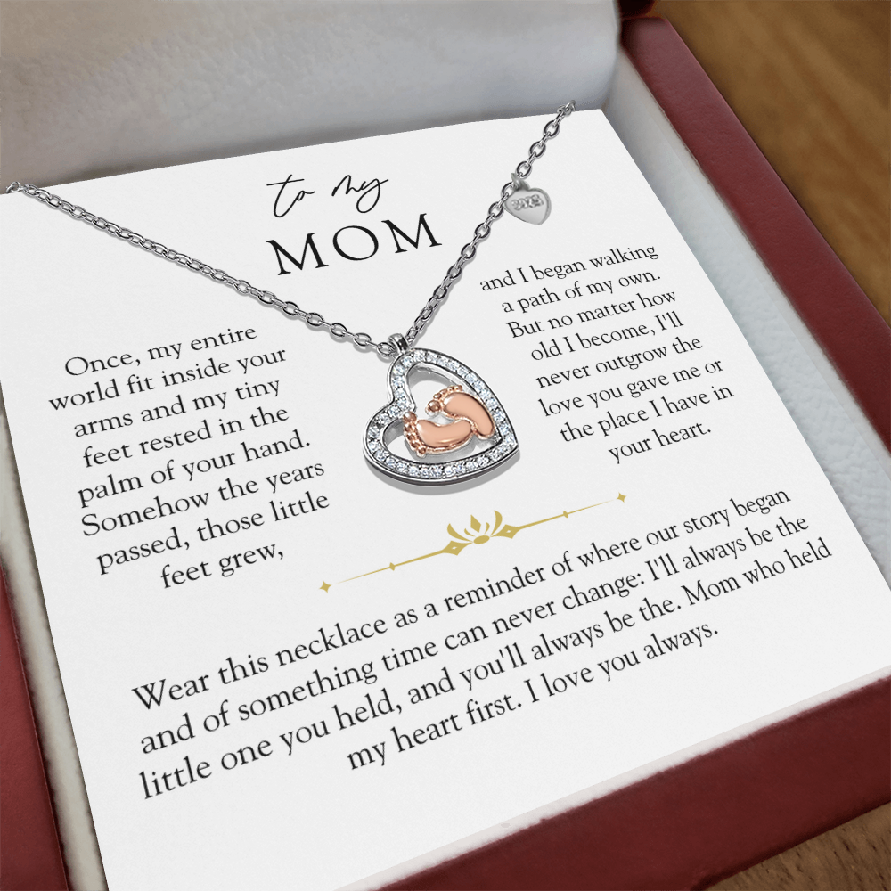 Mom Footprint Necklace | The Little Feet You Never Forget