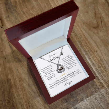 To My Mom Baby Feet | First Breath Necklace
