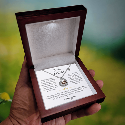 Mom Baby Footprint Necklace | Footprints On Your Heart