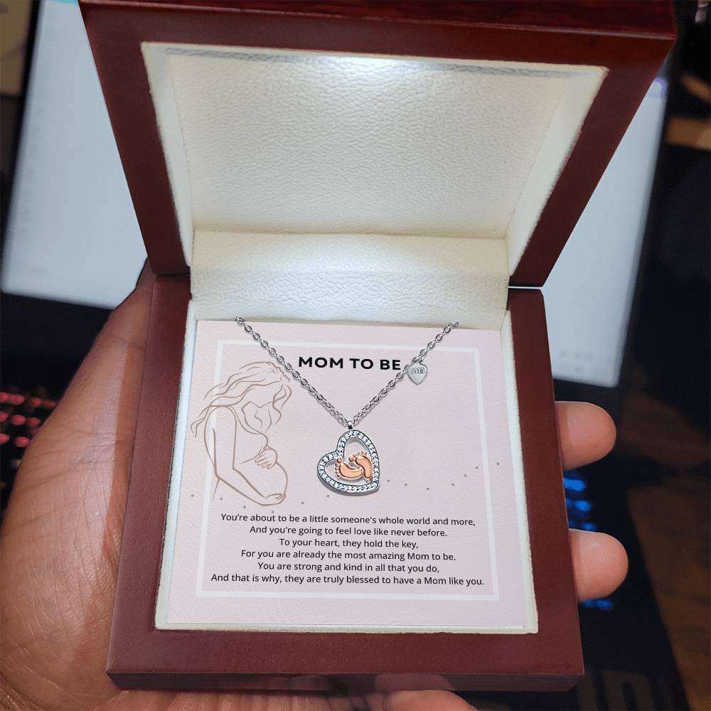 Mom To Be - Baby Feet Necklace