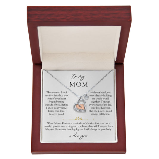 To My Mom Baby Feet | First Breath Necklace