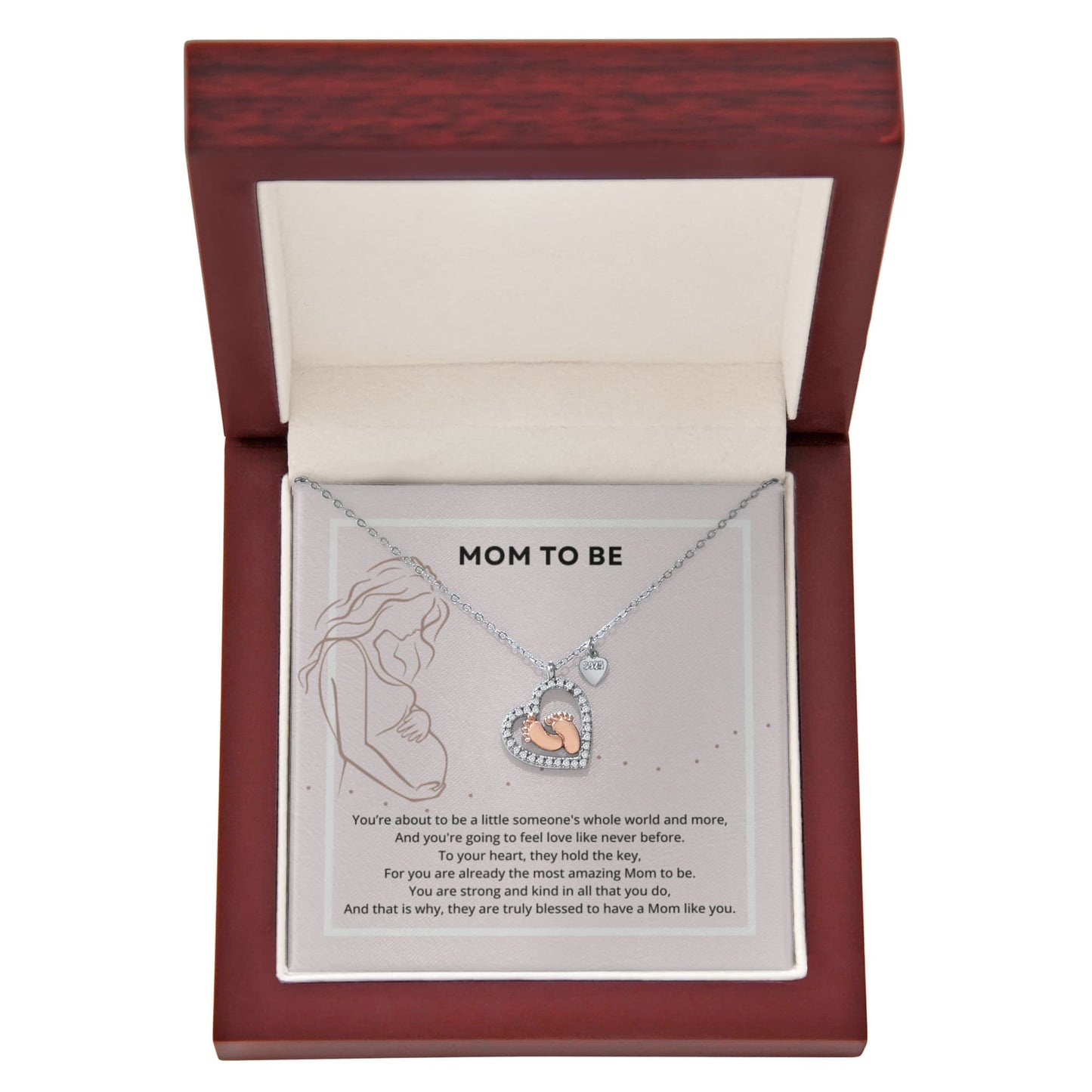 Mom To Be - Baby Feet Necklace