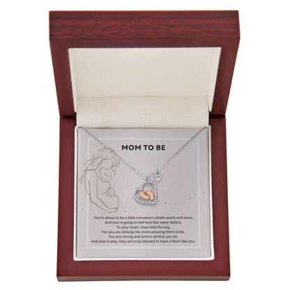 Mom To Be - Baby Feet Necklace